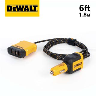 DEWALT 得偉 5孔 PD+QC3.0+USB 分離式車充 72W 二手機 展示機 福利品