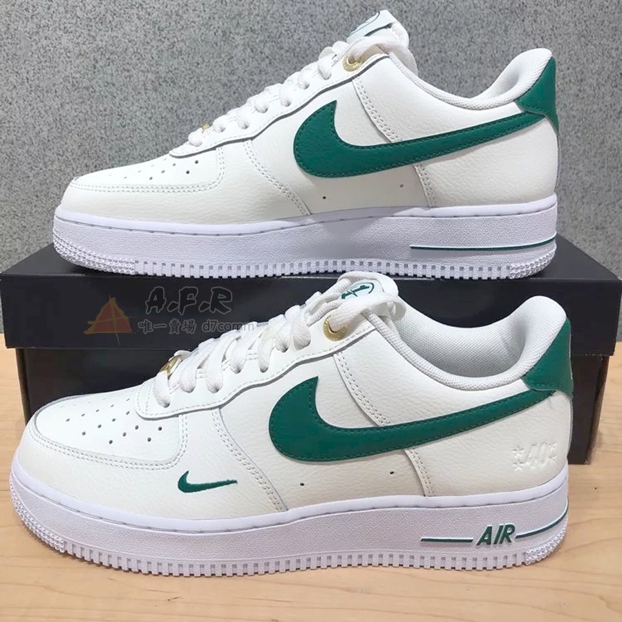 Nike Air Force 1 AF1 40週年 白綠 米白綠 綠勾 金扣 芒星 小勾 休閒鞋 DQ7582-101