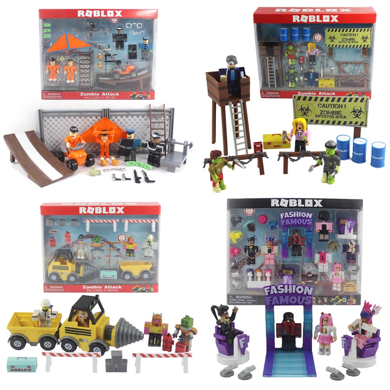 Roblox虛擬世界手辦積木公仔 殭屍來襲 越獄大逃亡 時尚名人收藏遊戲周邊模型兒童玩具擺件