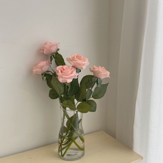 ★CF6V.ins手感保濕玫瑰花仿真花客廳餐桌室內裝飾花少女心花朵輕奢假花