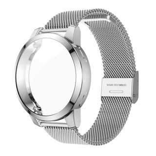 錶殼 + 錶帶適用於 Samsung Galaxy Watch 4 5 44mm 40mm 錶帶保護器不銹鋼網狀手鍊 G