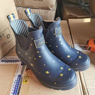預購 女低筒橡膠防滑雨鞋 藍色星星 防滑雨鞋 雨鞋 橡膠雨鞋 低筒雨鞋 橡膠雨靴 女雨靴 低筒雨靴 成人雨鞋 騎士雨