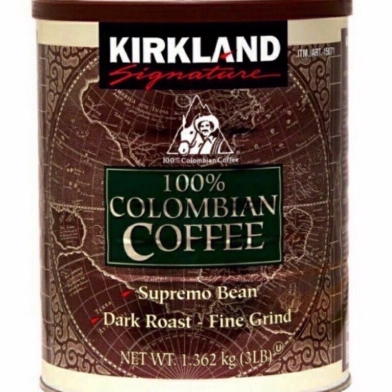 Kirkland Signature Colombia Supremo Ground Coffee 3LB 1.36kg
