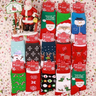 Lovely Christmas Socks Women Men Gift Warm冬季圣誕老人襪子