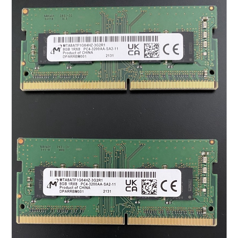 美光 筆電 DDR4 3200 8G *2