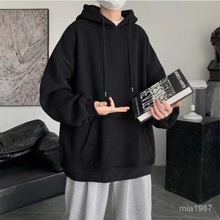 【精品男裝】衛衣男鞦季連帽ins韓版潮流寬鬆大碼男士外套胖子加絨純色上衣男jioyh C3PS