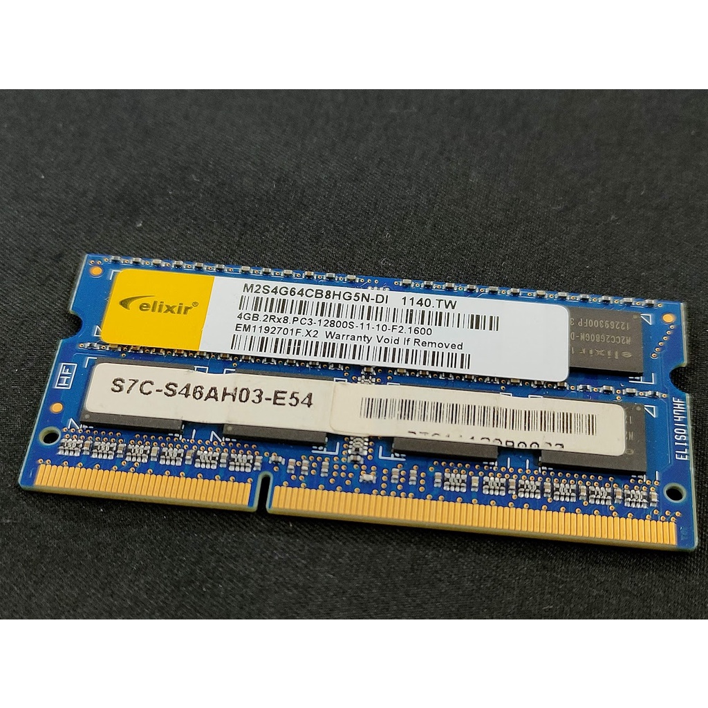 南亞 ELIXIR DDR3 4G 4GB 1333 10600 雙面 筆電 記憶體