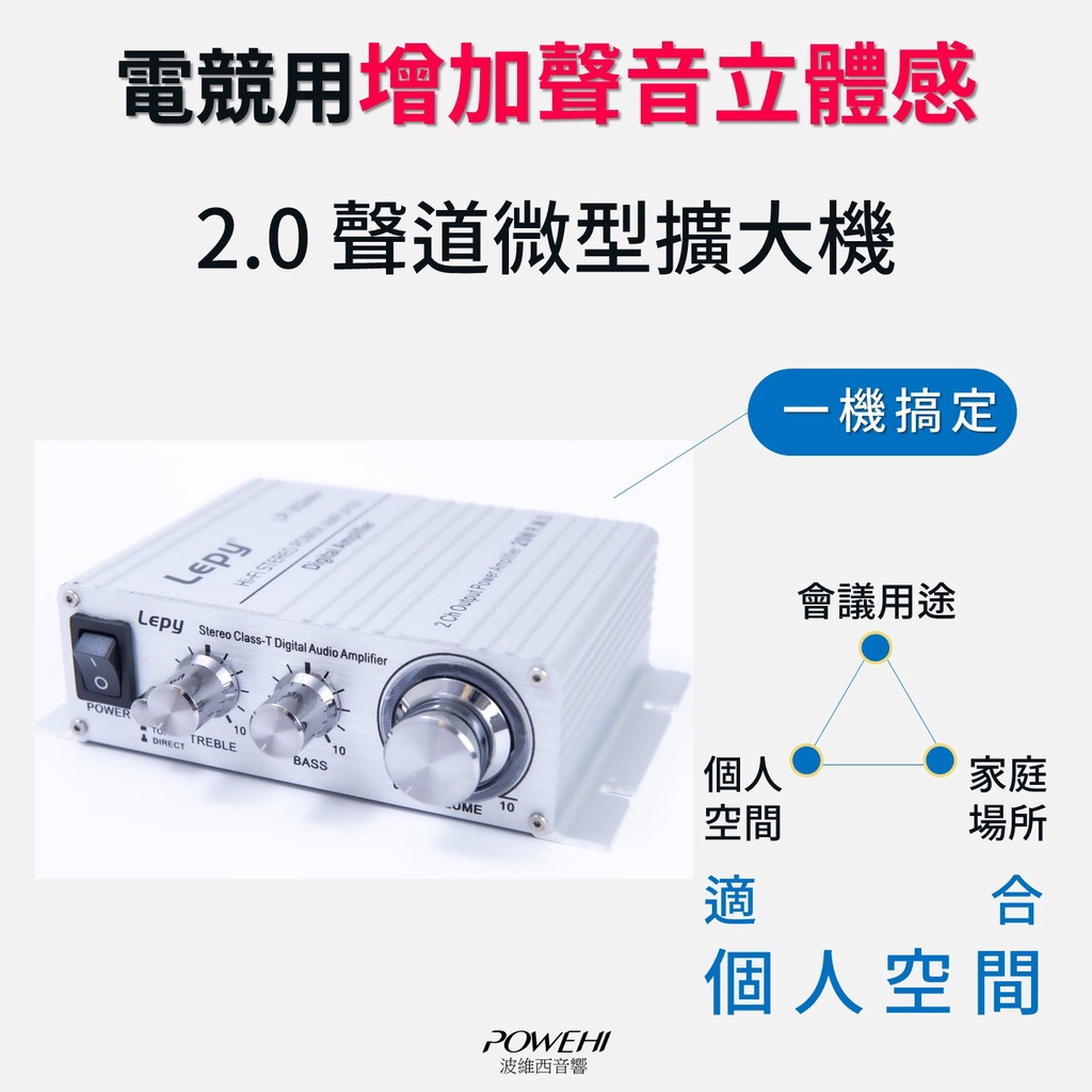 樂派LP-2024A+ T類擴大機套件 T-AMP TA2024+ 雙聲道20WX2 附5A電源~現貨~(目前剩黑色）