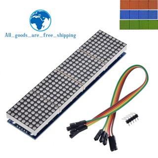 Max7219 點陣模組適用於 Arduino 微控制器 4 合一顯示器,帶 5P 線紅色綠色藍色