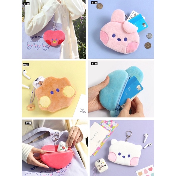 正品 韓國BT21minini錢包BT21零錢包tata cooky RJ chimmy koya mang韓國代購
