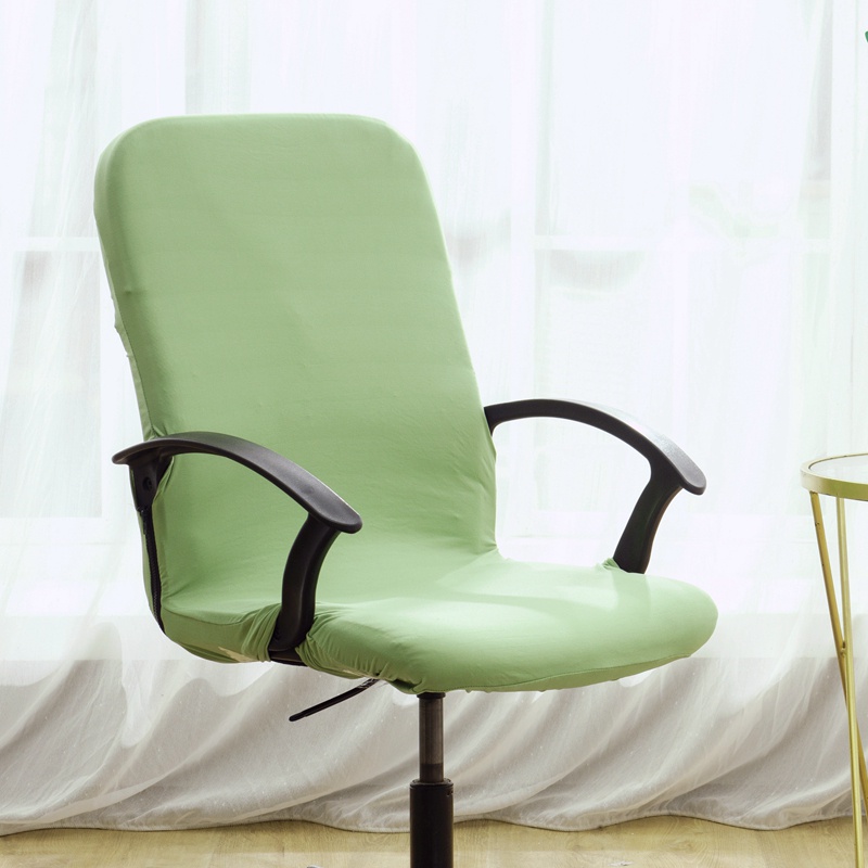 10種純色老闆椅套 素色椅子套 椅子保護套 辦公室居家椅套 加寬鬆緊 柔軟彈性 小號中號大號 黑色酒紅明黃淺灰淺咖深灰