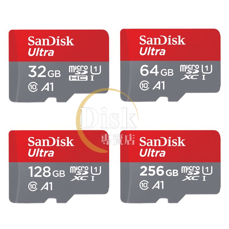 【公司貨】SanDisk Ultra MicroSD A1 記憶卡 256G  128G 64G 32G