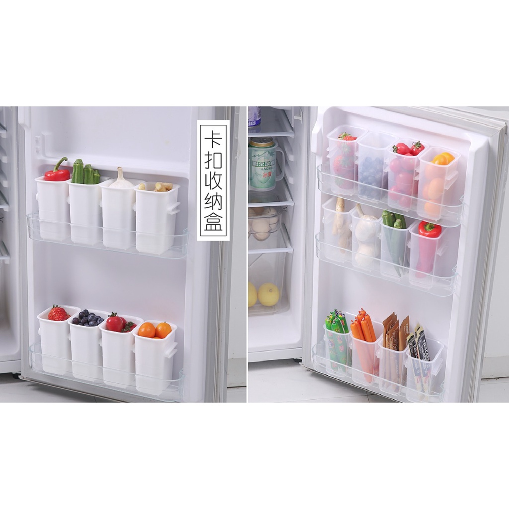 台灣出貨L37~冰箱側門專用收納盒整理神器食品蔬菜分類廚房省空間多功能儲物盒
