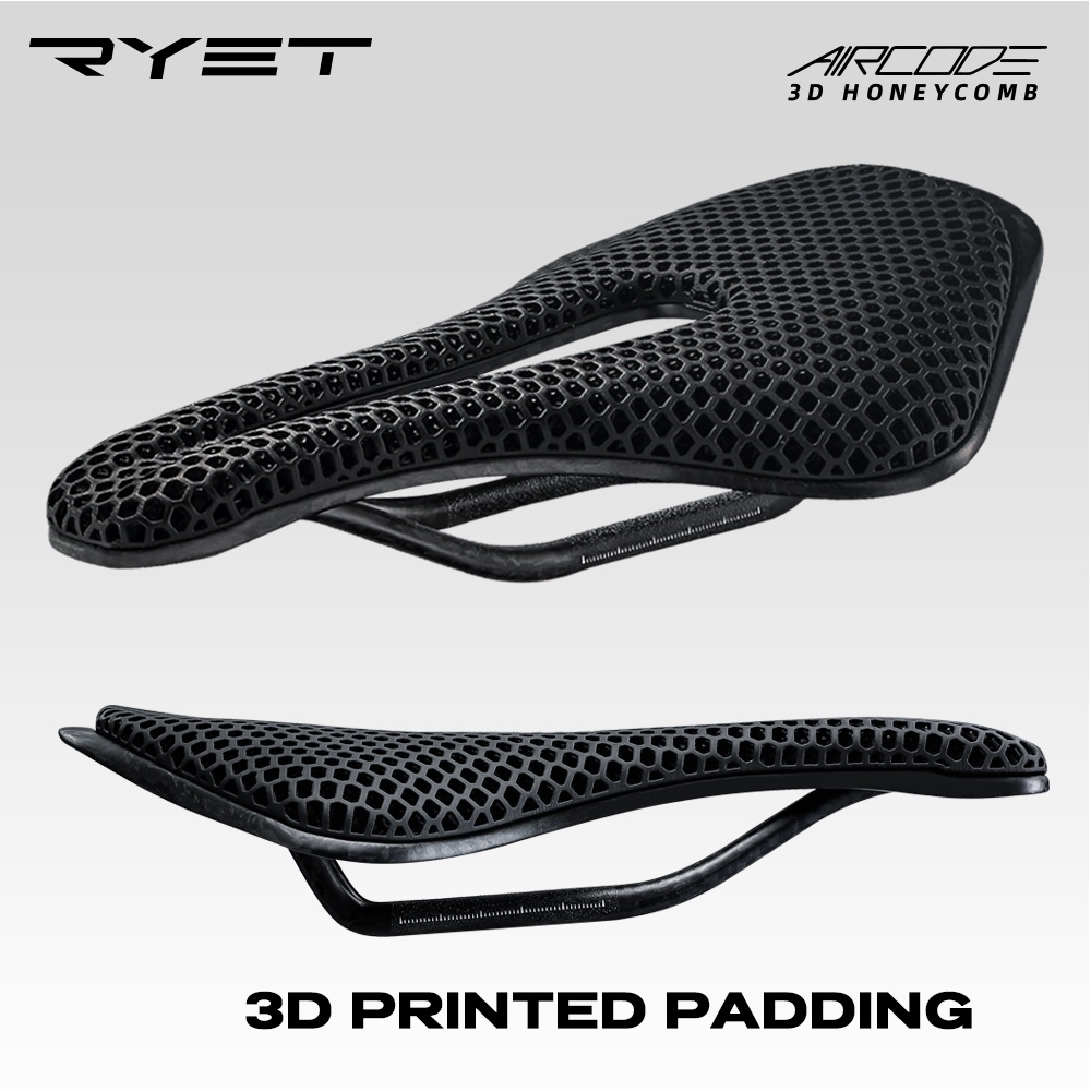 現貨! Ryet 3D 打印自行車鞍座碳纖維自行車座墊超輕中空舒適透氣山地公路自行車騎行座墊