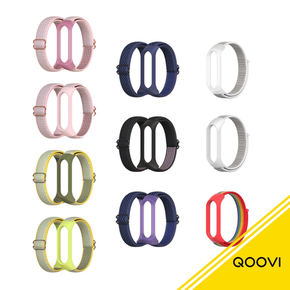 QOOVI/酷維 小米手環錶帶 5/6代通用 尼龍迴環彈力帶