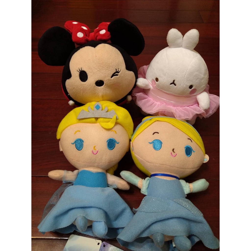 9成新 華航玩具 迪士尼  7吋 8吋 仙杜瑞拉 艾莎公主 米妮 芭蕾Molang兔子 娃娃 布偶 玩偶 填充玩具