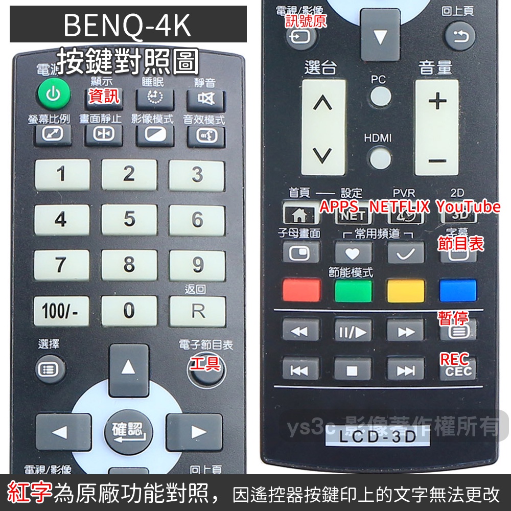 網路功能 Benq液晶電視遙控器 銀 支援網路 多媒體按鍵 不需設定benq黑銀數位遙控器