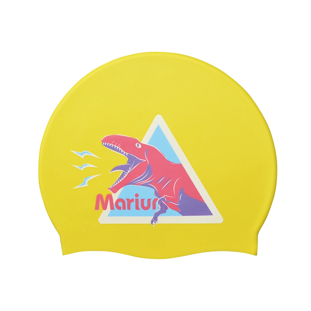 MARIUM 美睿 矽膠泳帽 泳帽 游泳 泳具 游泳配備 大人矽膠泳帽 多款 恐龍 MAR-8621