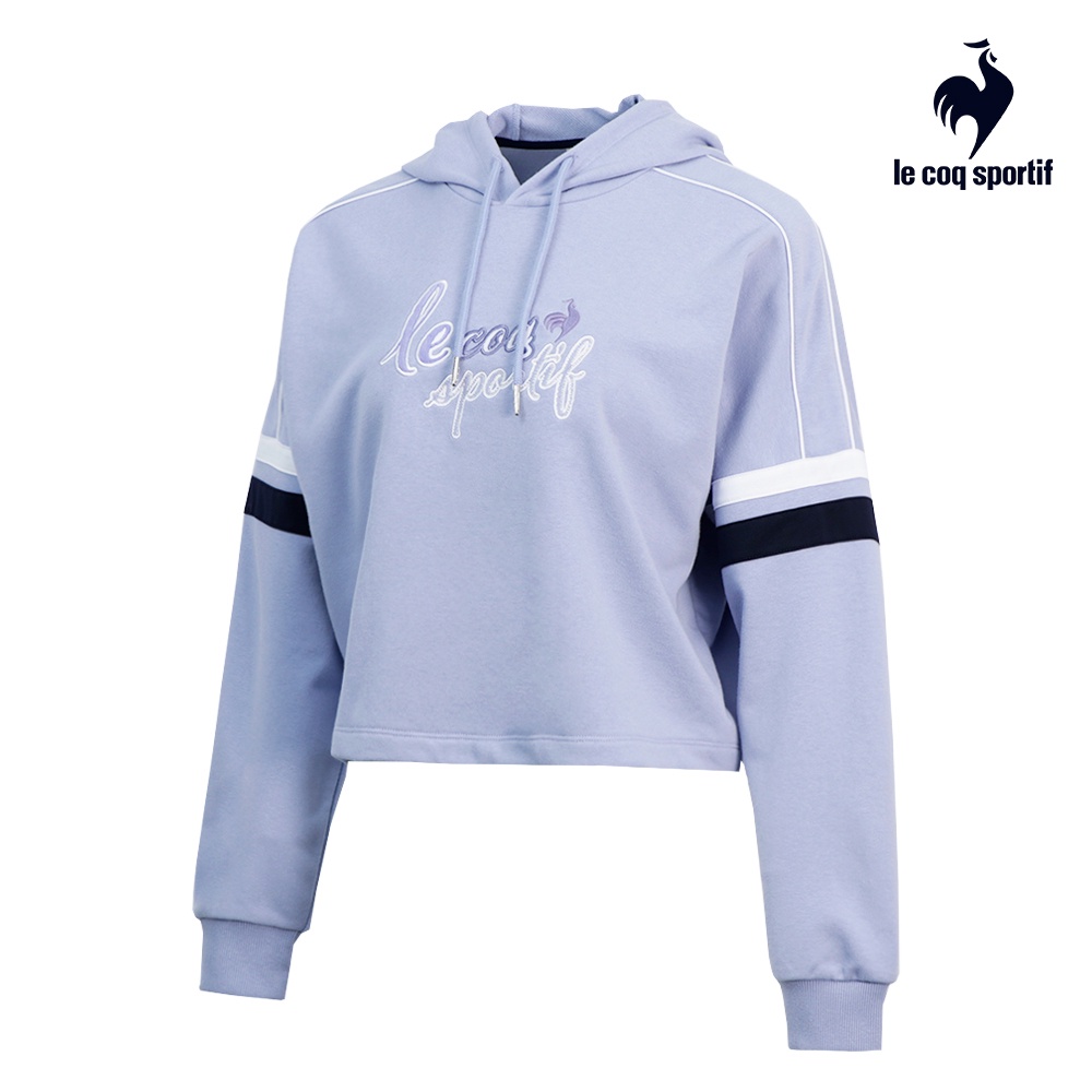 【LE COQ SPORTIF 法國公雞】潮流運動連帽T恤-女款-蒼鷺紫色-LOQ22836