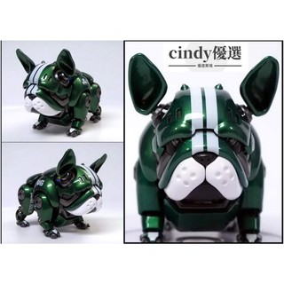 cindy【正版】Q版 HWJ RAMBLER機械獸系列 機械狗 機械鬥牛犬 初號機 潮玩可動 綠色 紅色 擺件 收藏