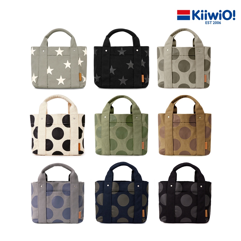 Kiiwi O! 日本同步多隔層厚磅帆布托特包 KIMIKO (多色選)