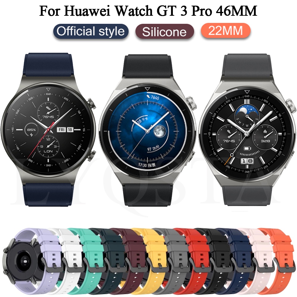 適用於 Huawei Watch GT3 GT 3 Pro 46mm 手鍊矽膠錶帶 GT 2 GT2 Pro 46 智能