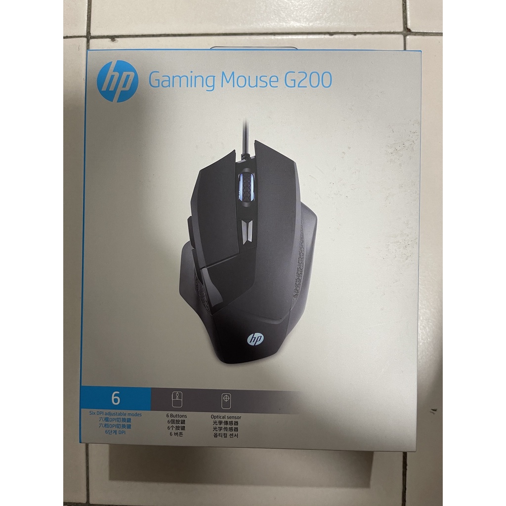 HP 電競滑鼠 G200 Gaming Mouse 有線滑鼠 黑色