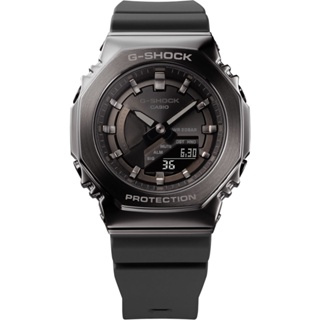 CASIO卡西歐 G-SHOCK 玩美時尚 黑灰 金屬錶殼 八角形錶殼 GM-S2100B-8A