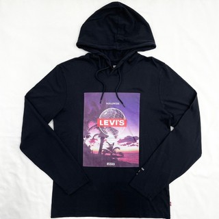 衝評 Levis 薄帽T 現貨 worldwide 連帽 黑色 純棉 帽T 保證正品 #9238