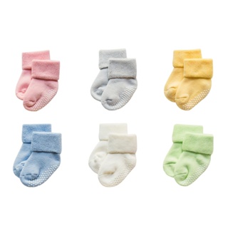 哈哈寬鬆襪子兒童襪精梳棉防滑點膠嬰兒地板襪