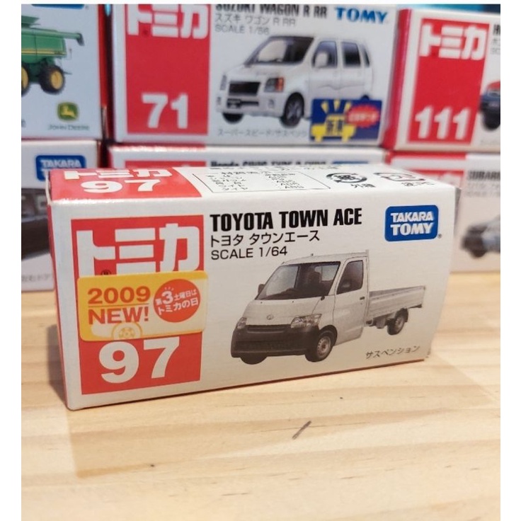 Tomica 97 Toyota town Ace 白色貨車 絕版新車貼