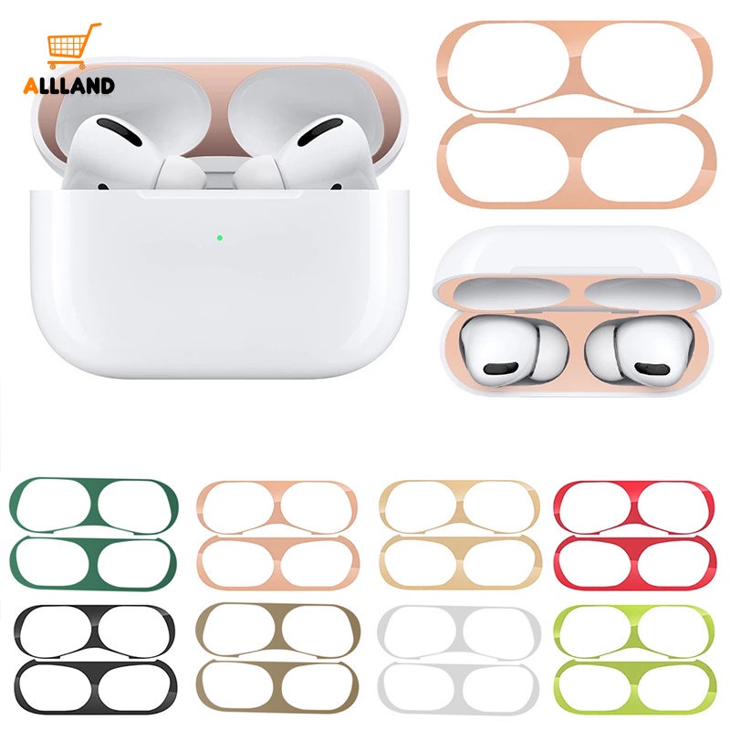 1 個 Apple AirPods Pro 2 / 易於安裝的藍牙耳機防塵貼紙 / 易於安裝金屬防刮耳機保護膜