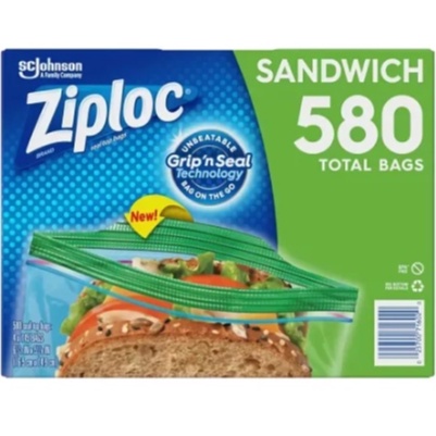 【Ziploc】可封式三明治保鮮袋  拉鏈袋 保鮮袋 COSTCO代購