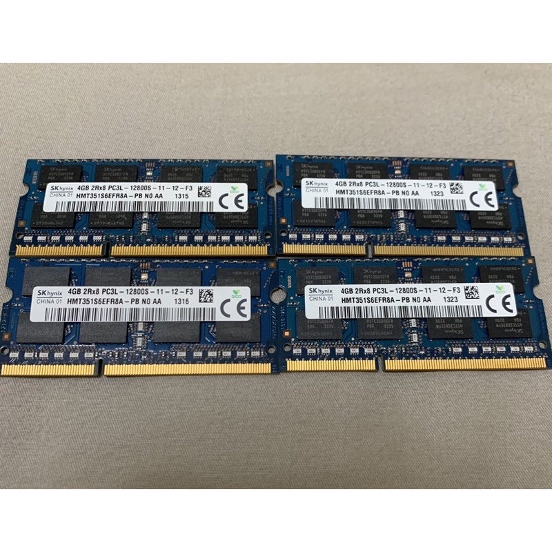 二手良品 海力士 SK hynix DDR3L-1600 12800S 4G RAM 筆電NB專用