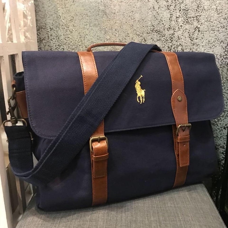 ［全新］美國代購 POLO RALPH LAUREN 英倫郵差包 側背包 公事包 交換禮物必買