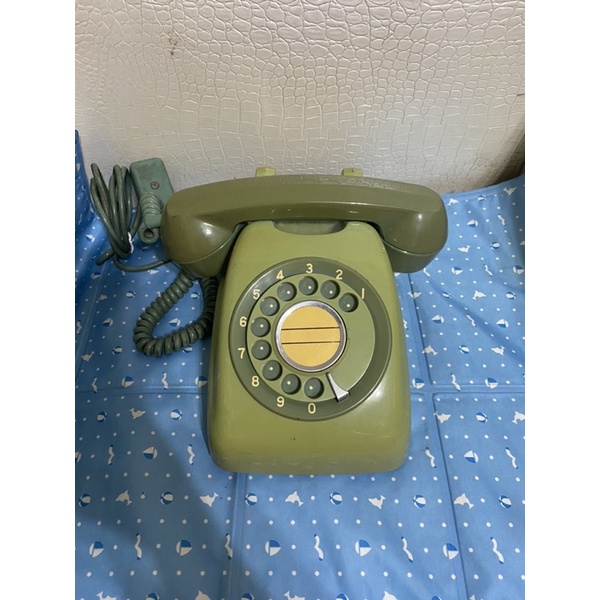 （下單直接免運）早期古董轉盤電話綠色
