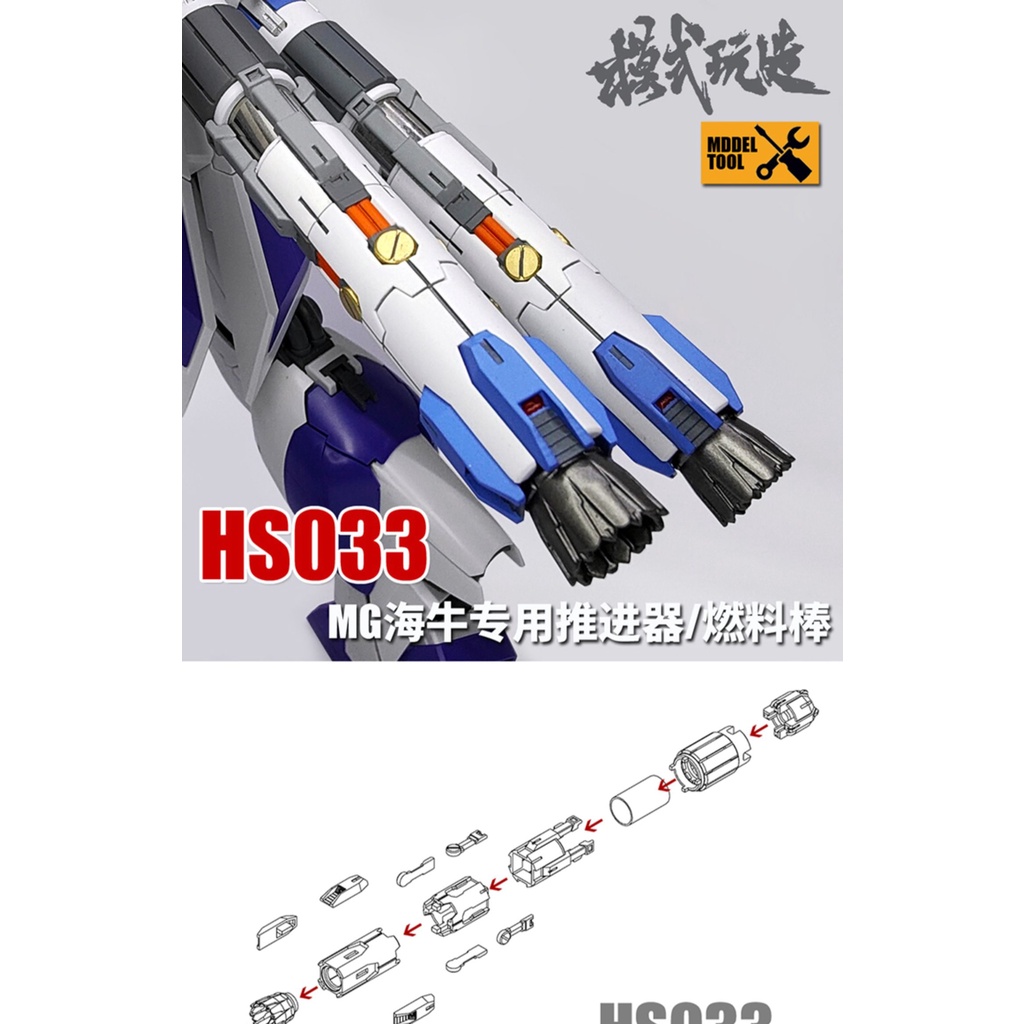 模式玩造 HS033 鋼彈模型 MG Hi-ν 卡海牛 燃料棒 推進器 改件