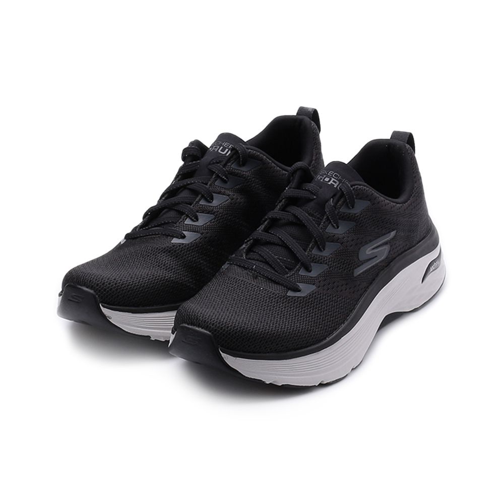 SKECHERS 慢跑系列CUSHIONING ARCH FIT 綁帶運動鞋 黑白 220338BKW 男鞋