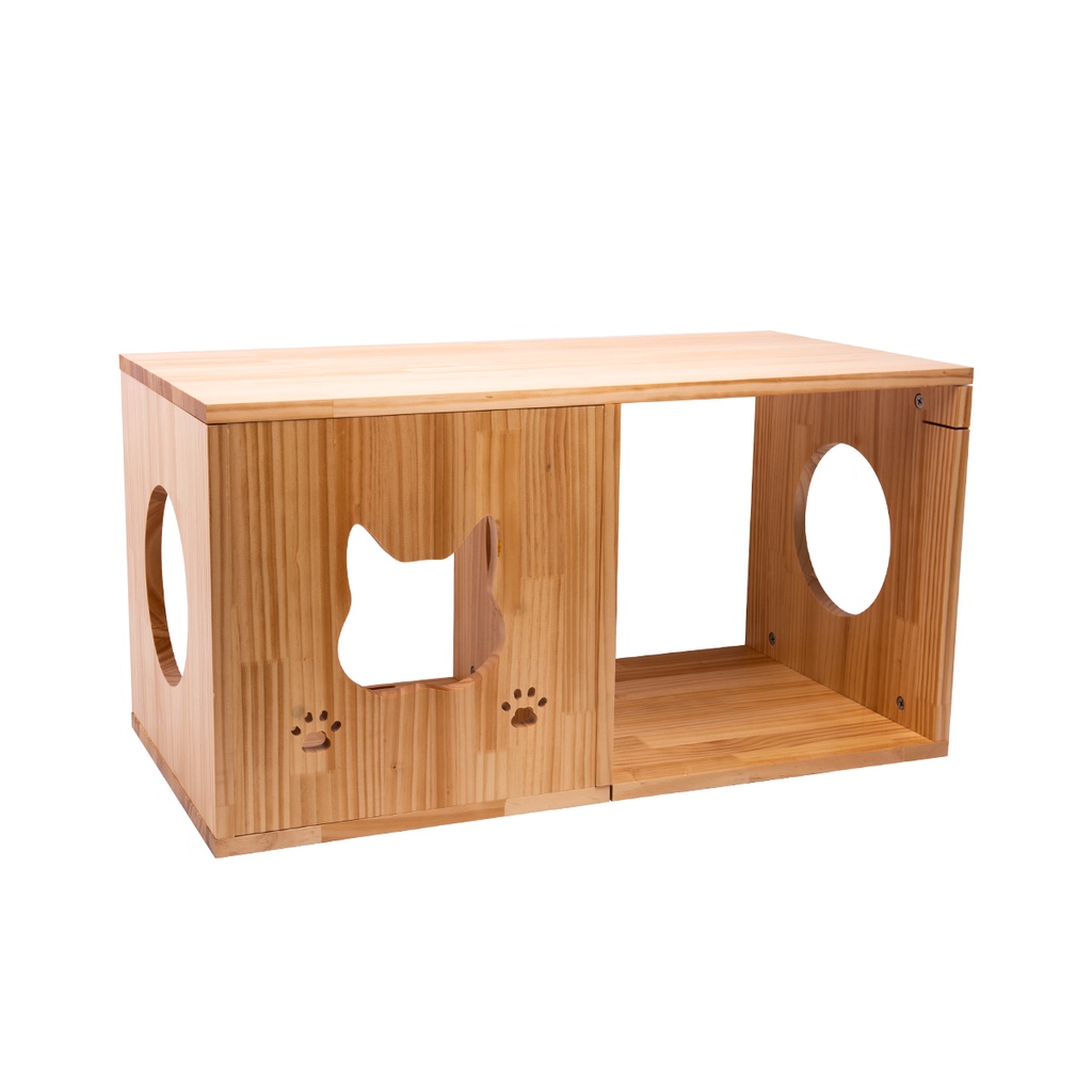 精緻實木長方形貓櫃 可搭配貓櫃作組合-台灣生產製造