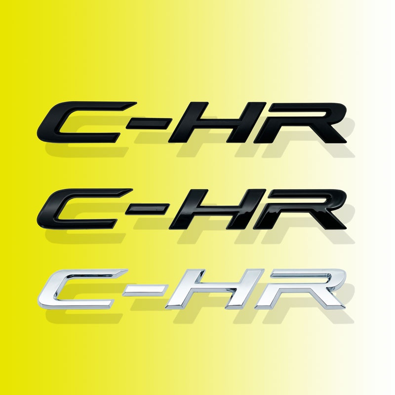 適用於豐田 CHR C-HR 字母標誌汽車後尾箱貼花徽章徽章 3D ABS 貼紙貼花汽車造型汽車配件