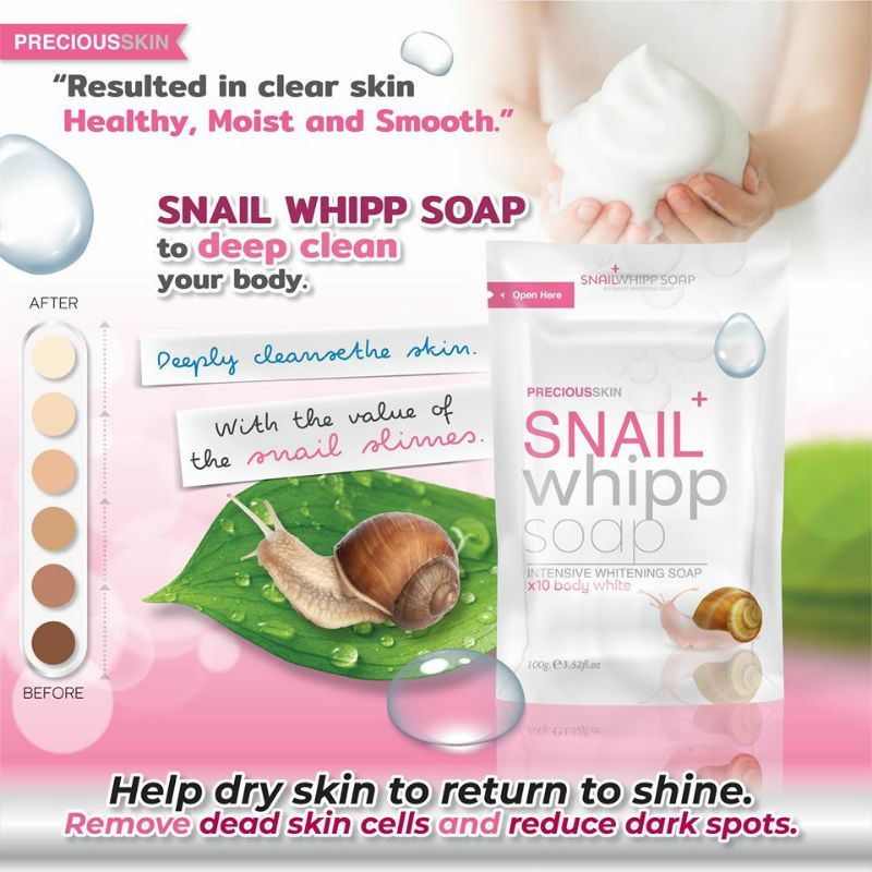 現貨 泰國 Snail White Snail Whipp Soap 維他命E蝸牛皂 美白皂 身體皂 淡化 保濕補水