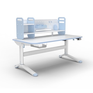 【林製作所】Let's Up! 一起長高桌｜電動升降成長桌：寧靜藍桌用組（桌+桌上架） ｜本島免運 台灣製造