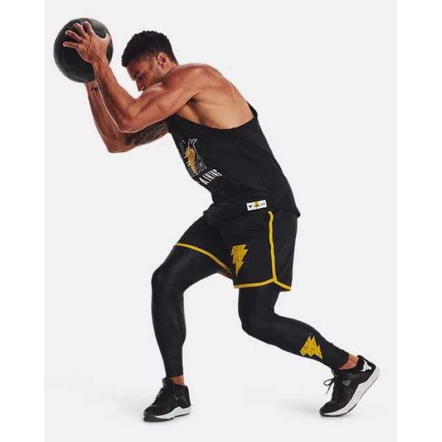 預購UnderArmour Project Rock Black Adam Leggings巨石強森聯名黑亞當緊身褲