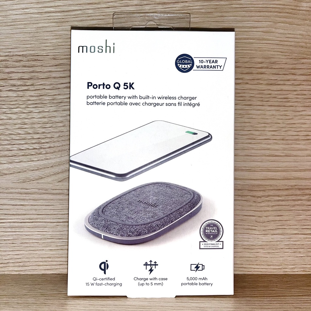 Moshi Porto Q 5K (EPP)無線充電行動電源 AirPods/AirPods Pro也可充