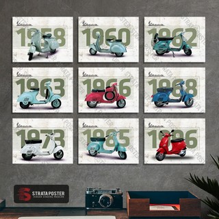 最完整的 vespa 海報復古復古摩托車牆壁裝飾