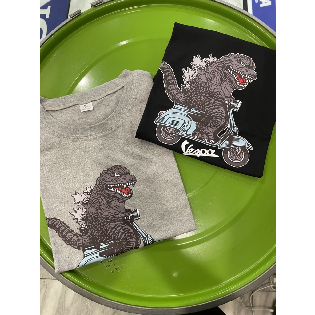 熊彬安全帽⎜哥吉拉偉士牌 T恤 灰/黑 M/L/XL #vespa