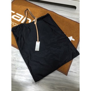 **9成新** 香港購回Calvin Klein ck 牛皮提把 厚帆布 手提袋 購物袋