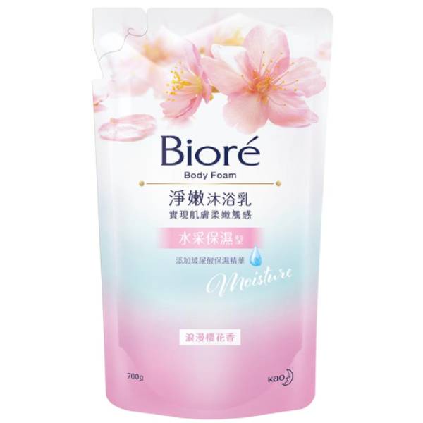 【Biore】蜜妮 Biore 淨嫩沐浴乳補充包 - 水采保濕型 浪漫櫻花香 700g