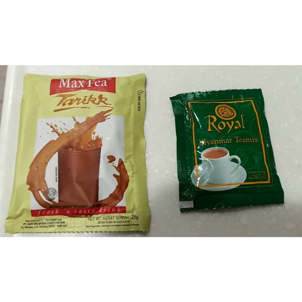湊單用 東南亞奶茶爭霸試喝組 印尼MAX Tea 及緬甸皇家奶茶各1包 新鮮長效期(拍1收到2小包)