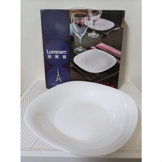 Luminarc樂美雅 一入方盤 法國製 方深盤 方平盤 湯碗 餐盤 盤子 強化玻璃 ARC 【股東會紀念品】